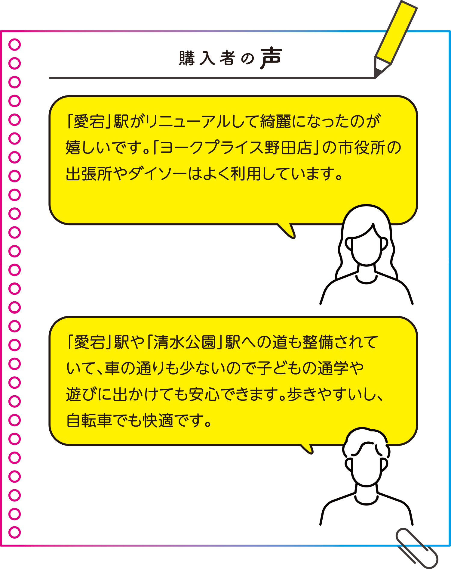 購入者の声